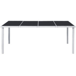 Berkfield Garden Table 190X90X74 Cm Black Steel - thumbnail 2