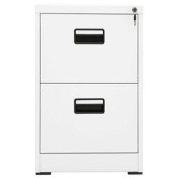 Berkfield Filing Cabinet White 46X62X72.5 Cm Steel - thumbnail 2