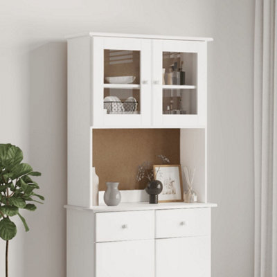 Berkfield Dresser Top Alta White 77X30X92 Cm Solid Wood Pine - image 1