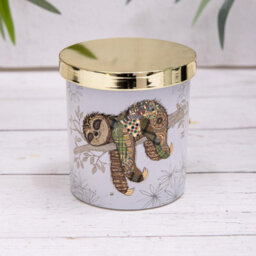 Annibells Giraffe Sloth Elephant White Glass Scented Soy Candle (15879) - Sloth