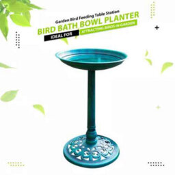 Traditional Outdoor Bird Bath Garden Pedestal Water Bowl