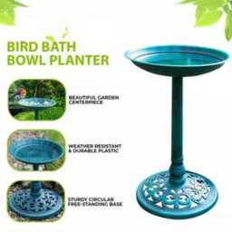 Traditional Outdoor Bird Bath Garden Pedestal Water Bowl - thumbnail 3