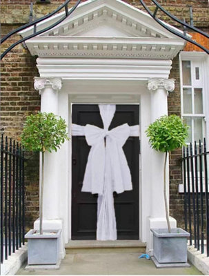 Christmas Decoration Front Door Bow Wedding Traditional 9M To Make Doors Festive White