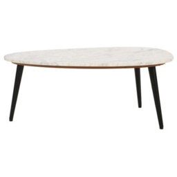 Buttercup Farm Opal Coffee Table With White Marble Top & Metal Legs - - L60 X W90 X H35 Cm - thumbnail 2