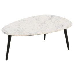 Buttercup Farm Opal Coffee Table With White Marble Top & Metal Legs - - L60 X W90 X H35 Cm - thumbnail 4