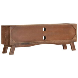 Berkfield Classic Tv Cabinet 110X30X40 Cm Rough Mango Wood - thumbnail 3