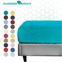 Gc Gaveno Cavailia Percale Deep Fitted Sheet King Teal Extra Deep Pocket 16 Inch (40 Cm) - thumbnail 3