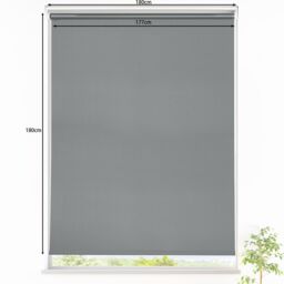 GoodHome Boreas Corded Concrete Grey Blackout Roller Blind (W)180Cm (L)180Cm - thumbnail 7