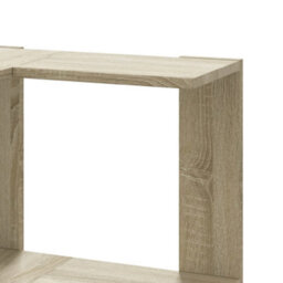 Berkfield Corner Bookcase 3-Tier Sonoma Oak 50X50X102 Cm Engineered Wood - thumbnail 7