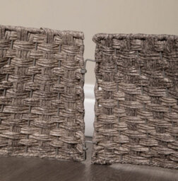 48Or70Cm Samuel Alexander Large Kd Plastic Wicker Rattan Woven Christmas Tree Skirt In Grey - thumbnail 6