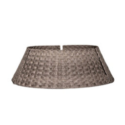 48Or70Cm Samuel Alexander Large Kd Plastic Wicker Rattan Woven Christmas Tree Skirt In Grey - thumbnail 8