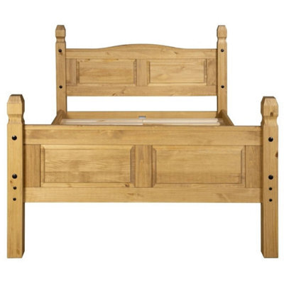 Bed Frame 4Ft6 Double High End Solid Mexican Pine Frame Waxed Bedroom - image 1