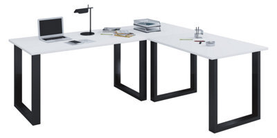Vcm Desk Lona Black / White H. 76 X W. 160 X D. 160 Cm - image 1