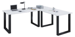 Vcm Desk Lona Black / White H. 76 X W. 160 X D. 160 Cm - thumbnail 1