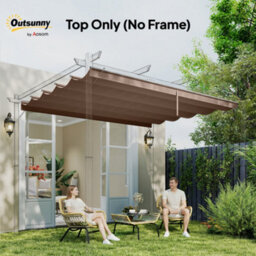 Outsunny 3.5X2.6 M Pergola Cover Replacement For 4X3 M Frame, Brown - thumbnail 7
