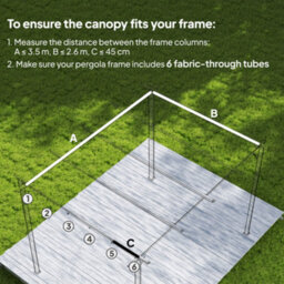 Outsunny 3.5X2.6 M Pergola Cover Replacement For 4X3 M Frame, Brown - thumbnail 4