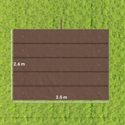 Outsunny 3.5X2.6 M Pergola Cover Replacement For 4X3 M Frame, Brown - thumbnail 3