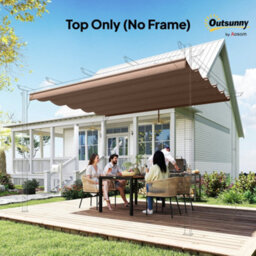 Outsunny 3.5X2.6 M Pergola Cover Replacement For 4X3 M Frame, Brown - thumbnail 8