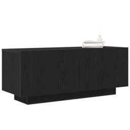 Berkfield Bedside Cabinet Black Oak Cm Engineered Wood - thumbnail 3