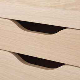 White Stained/oak Effect Drawer Unit 5 Drawers Storage Office Desk Cabinet 36X70Cm - thumbnail 4