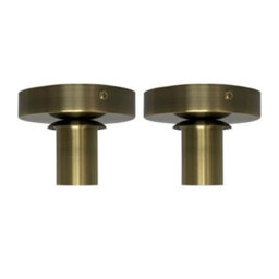 First Choice Lighting Set Of 2 Cynthia - Antique Brass Ceiling Flush Lights For Shades - thumbnail 1