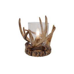 Pagazzi Lighting Pagazzi Lochranza Rustic Table Lamp With Clear Shade - thumbnail 3