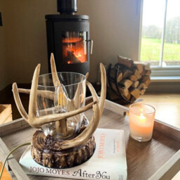 Pagazzi Lighting Pagazzi Lochranza Rustic Table Lamp With Clear Shade