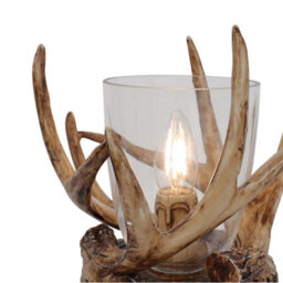 Pagazzi Lighting Pagazzi Lochranza Rustic Table Lamp With Clear Shade - thumbnail 5