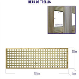 Premier Garden Supplies Urban Square Trellis Pack Of 3 W.6Ft (183Cm) X H.2Ft (60Cm) Wooden Framed Plant Support Lattice - thumbnail 7