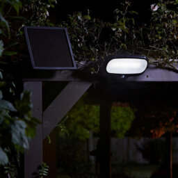 Solar Powered Pir Motion Sensor Security Floodlight - 500 Lumen Outdoor Garden Wall Light With 8M Detection - H12.5 X W26.5Cm - thumbnail 1