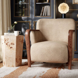 Valencia Emma Fabric Accent Chair Chestnut Kiln Dried Wood Timeless Classic Design Wooden Frame Ultimate Comfort - thumbnail 4