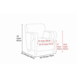 Valencia Emma Fabric Accent Chair Chestnut Kiln Dried Wood Timeless Classic Design Wooden Frame Ultimate Comfort - thumbnail 3