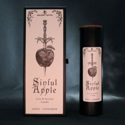 Serenityy - Ancient Witch Ritual Candle Sinful Apple 700G Black Apple & Cinnamon Candle With Ritual Spell Card And Gift Box. - thumbnail 6