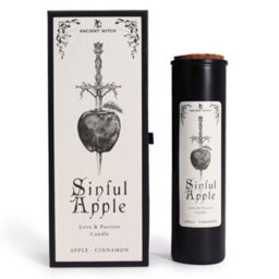 Serenityy - Ancient Witch Ritual Candle Sinful Apple 700G Black Apple & Cinnamon Candle With Ritual Spell Card And Gift Box. - thumbnail 3