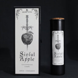 Serenityy - Ancient Witch Ritual Candle Sinful Apple 700G Black Apple & Cinnamon Candle With Ritual Spell Card And Gift Box. - thumbnail 1