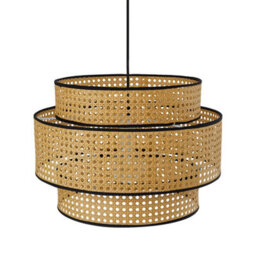 Living And Home E27 Handwoven Naturally Rattan Pendant Light, 40Cm(Dia) - thumbnail 1