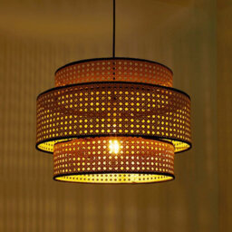 Living And Home E27 Handwoven Naturally Rattan Pendant Light, 40Cm(Dia) - thumbnail 2