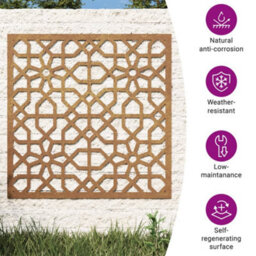 Vidaxl Garden Wall Decoration 55X55 Cm Corten Steel Moorish Design - thumbnail 7