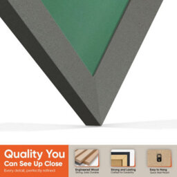 "30X17"" Dark Grey Sleek Vinyl Record Frame With Emerald Mount For 12 Inch Lp Album Cover & Disc - Ak Frames" - thumbnail 3