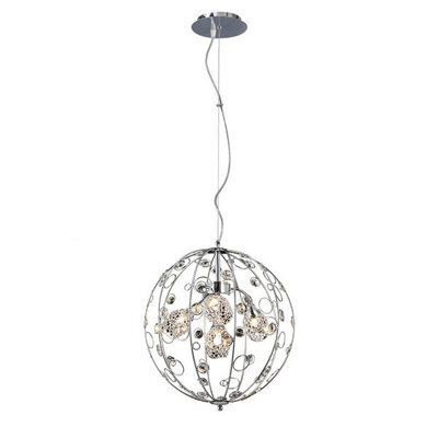 Luminosa Lighting Luminosa Sorrento Pendant Ball 3 Light G9 Polished Chrome/crystal - image 1