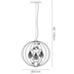 Luminosa Lighting Luminosa Sorrento Pendant Ball 3 Light G9 Polished Chrome/crystal - thumbnail 4