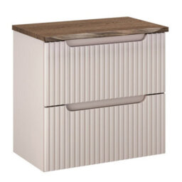 Heze Furniture Noca Bathroom Cabinet 60Cm With Casella Worktop - Cashmere - thumbnail 2