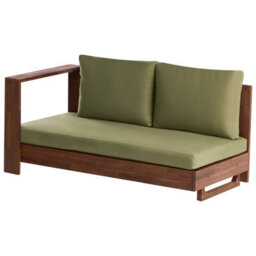 Beliani Garden Corner Sofa 5 Seater Marettimo Certified Acacia Wood Green Right Hand - thumbnail 6