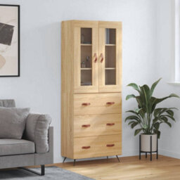 Walplus Highboard Sonoma Oak 69.5X34X180 Cm Engineered Wood - thumbnail 1