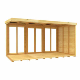 Buttercup Farm 12Ft X 7Ft Pent Summer House (Full Height Window) - Wood - L214 X W358 X H201 Cm - thumbnail 4