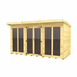 Buttercup Farm 12Ft X 7Ft Pent Summer House (Full Height Window) - Wood - L214 X W358 X H201 Cm - thumbnail 1