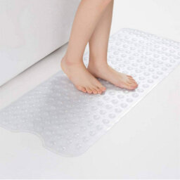 Ameha Shower Bath Mat Non Slip Anti Mould & Mildew - Long Rubber Crystal 38X70Cm With Strong Suction Cups Grip - Easy Drain Mats - thumbnail 7