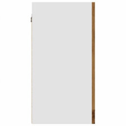 Berkfield Hanging Glass Cabinet Artisan Oak 40X31X60 Cm Engineered Wood - thumbnail 6