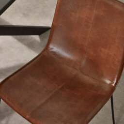 Oakham Quinton Premium Tan Brown Pu Leather Dining Chairs - Set Of 2 - thumbnail 6