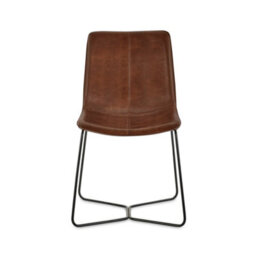 Oakham Quinton Premium Tan Brown Pu Leather Dining Chairs - Set Of 2 - thumbnail 3
